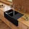 Alfi Brand Black 33 inch Granite Composite Single Bowl Drop In Farm Sink with Accessories AB33FARM-BLA - alternate 1
